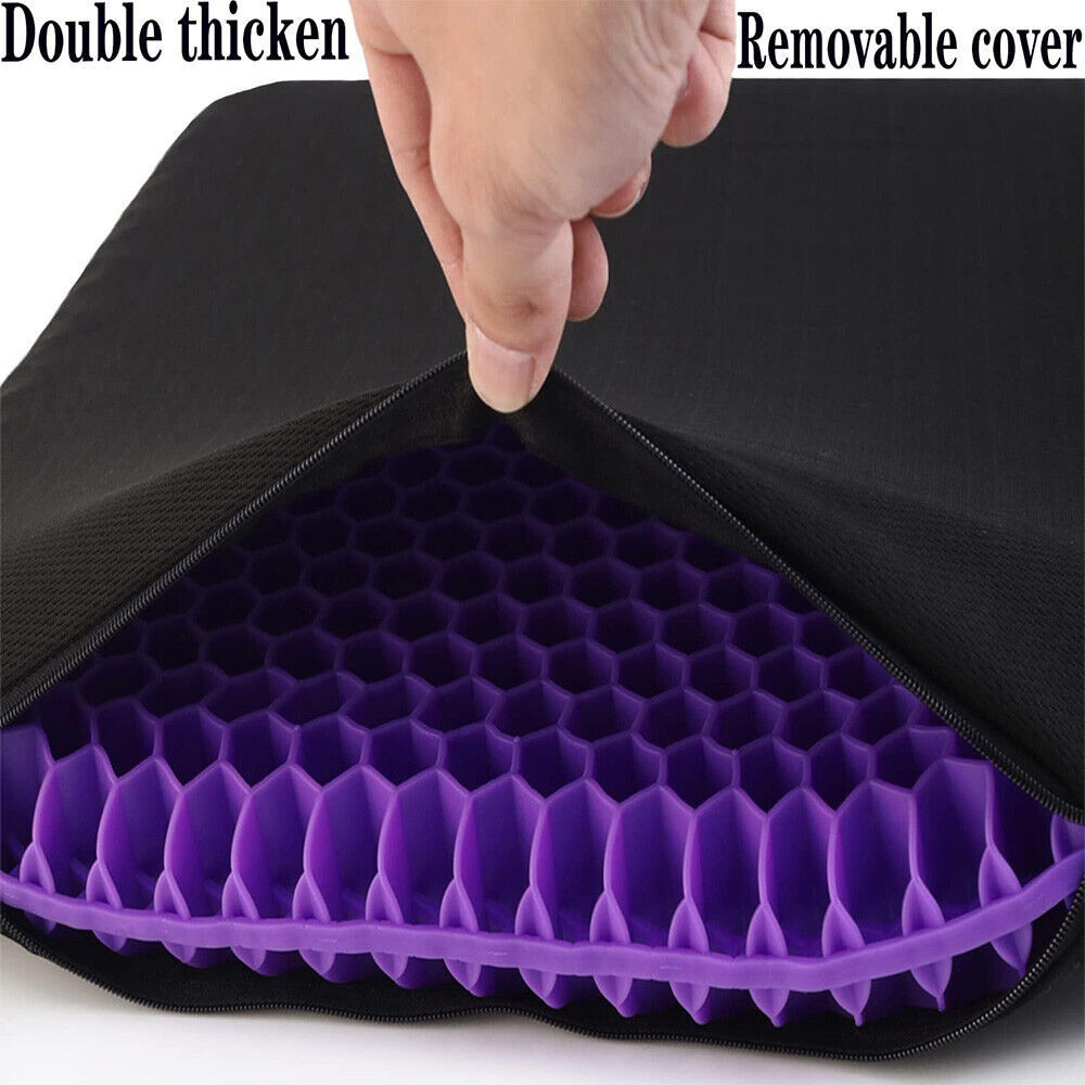 Gel Seat Cushion For Lower Back Pain Pressure Relief Wheelchair Car Office Pad