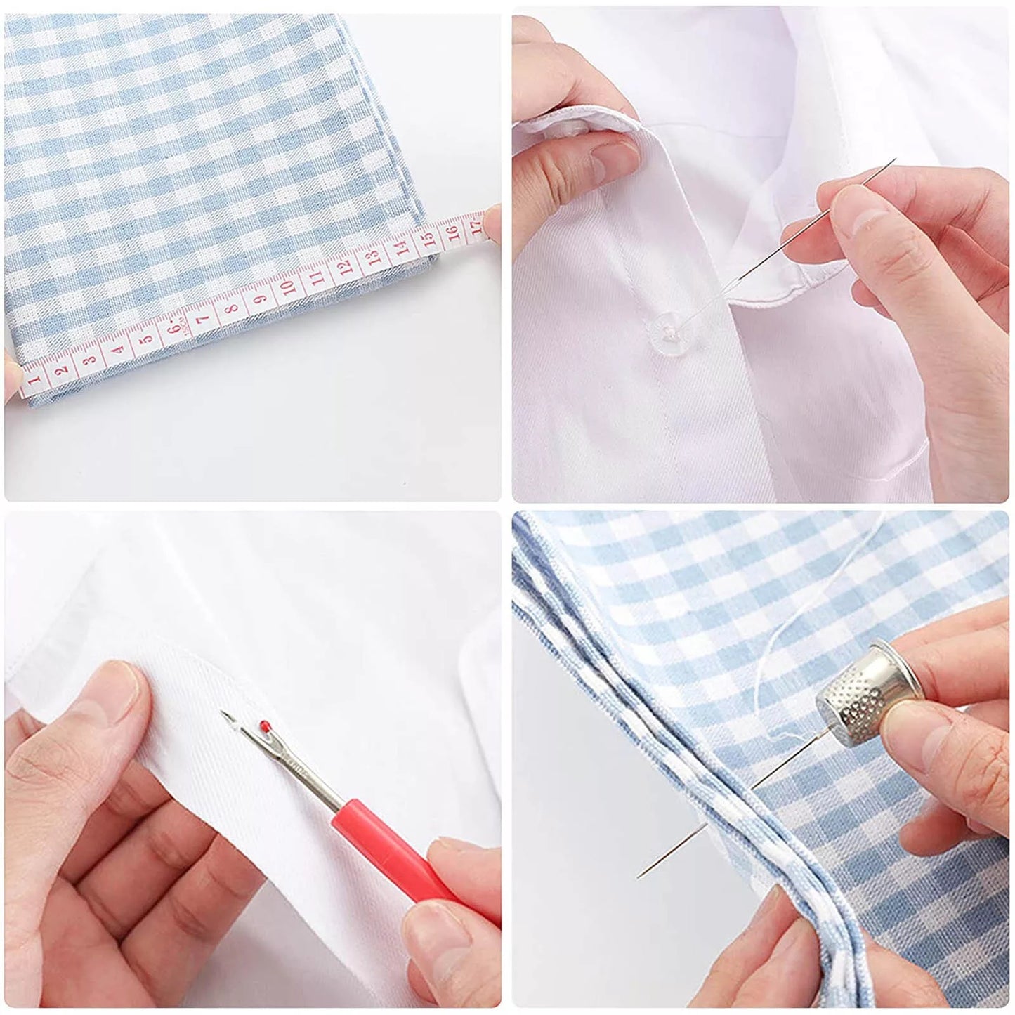 230Pc Large Portable Sewing Kit Home Travel Case Needles Thread Scissors Set Box