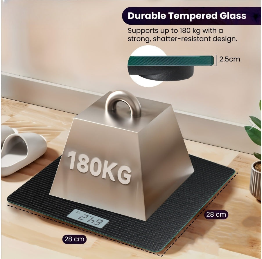 Digital Bathroom Scales 180KG Body Weight Weighing Scale Smart LED Electronic