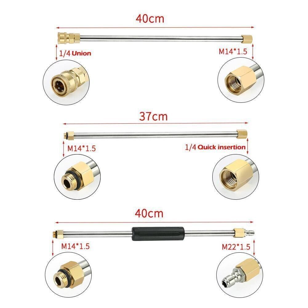 Gutter Cleaning Tool Pressure Washer Extension Wand Lance Set With 5 Nozzle Tips