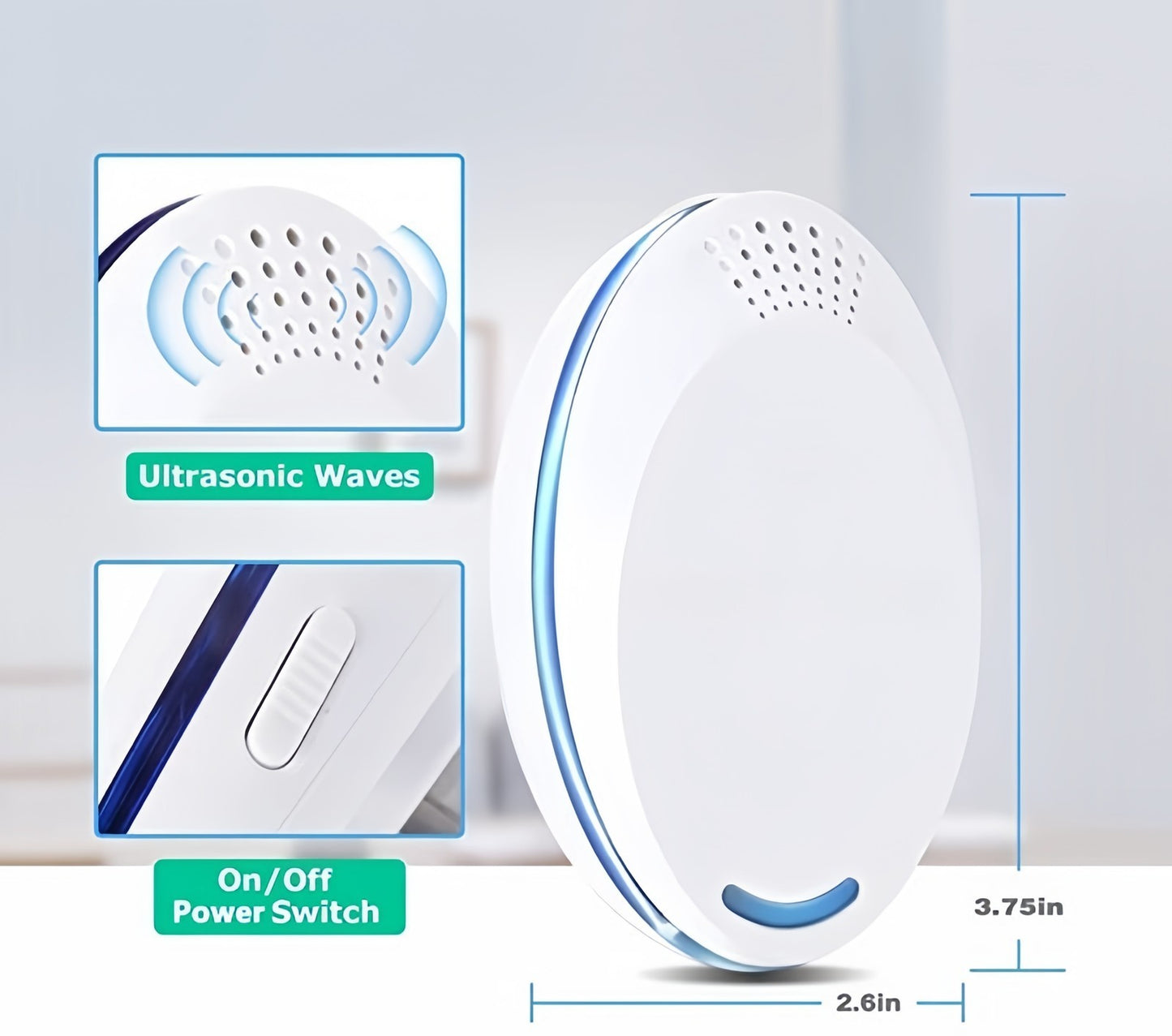 2 Pcs Ultrasonic Pest Control Repeller UK Plug-in Reject Rat Mouse Mice Spider