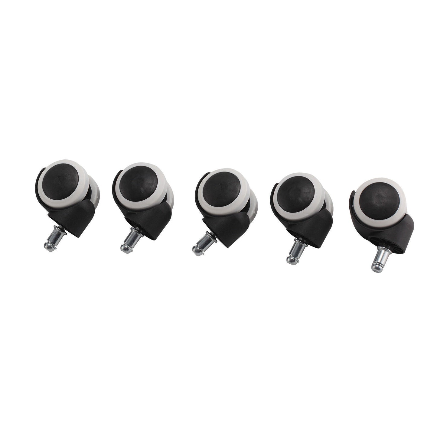 5x Soft Rubber Non Marking Castor Wheels 50mm 11mm Computer Office Chair Caster