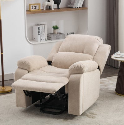 Power Massage Lift Recliner Chair With Heat & Vibration For Elderly, Heavy Duty And Safety Motion Reclining Mechanism Fabric Sofa With Storage Pockets, Cup Holders