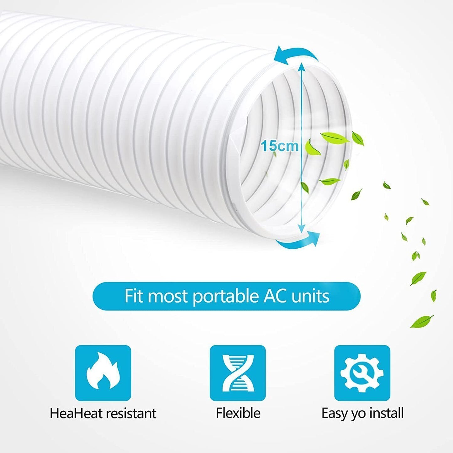 2M Extra Long Universal Air Conditioner Pipe Duct Extension Exhaust Hose