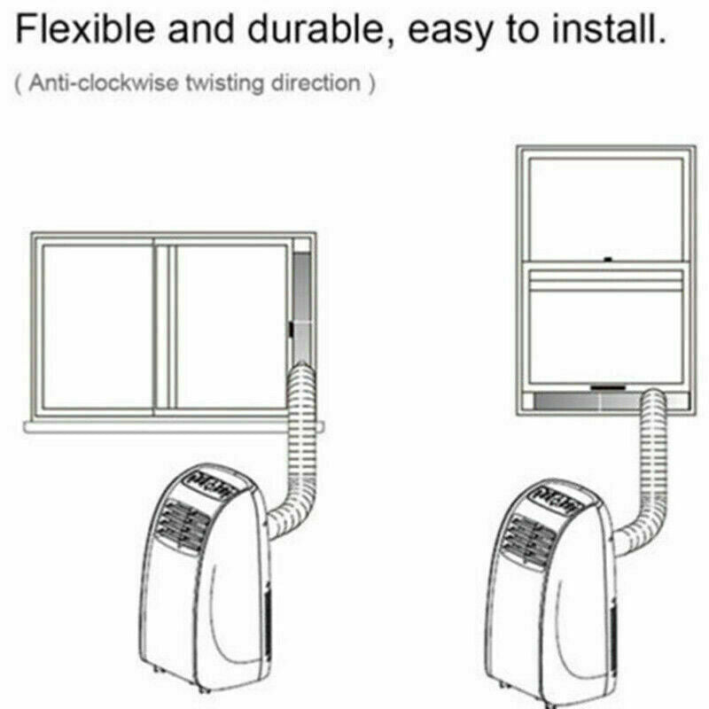 2M Extra Long Universal Air Conditioner Pipe Duct Extension Exhaust Hose