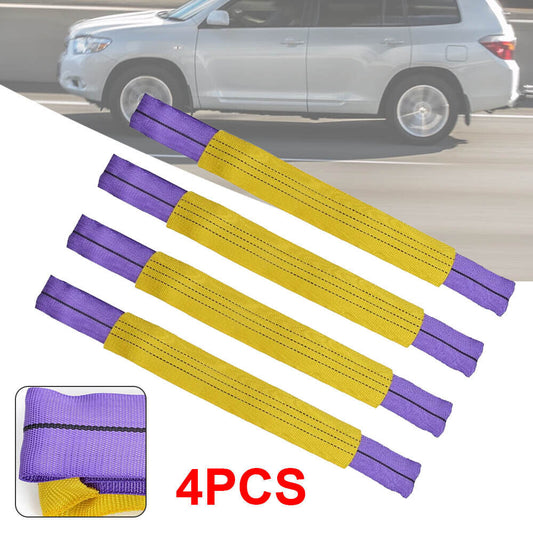 4pcs Truck Car Tire Wheel Link Straps Trailer Recovery Ratchet Tie Down Straps