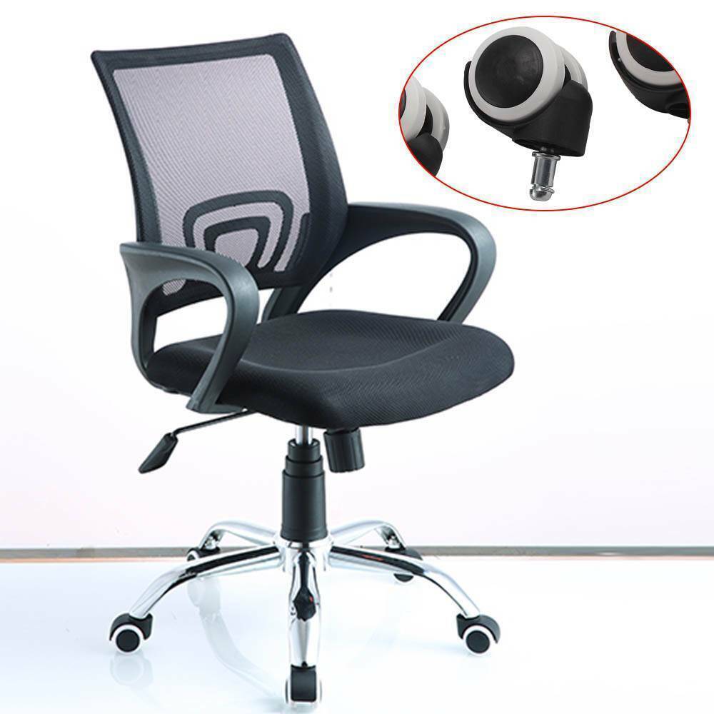 5x Soft Rubber Non Marking Castor Wheels 50mm 11mm Computer Office Chair Caster