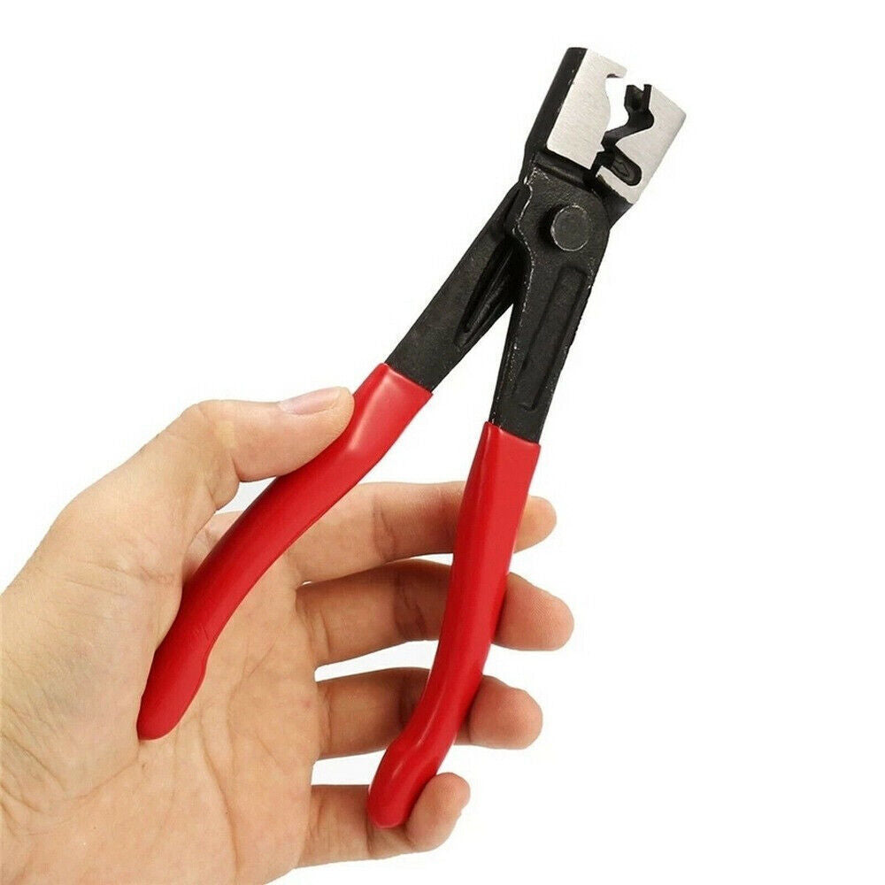 1pc Red Clicr-R Type Hose Clip Plier Practical Metal Collar Clamp Swivel Tool