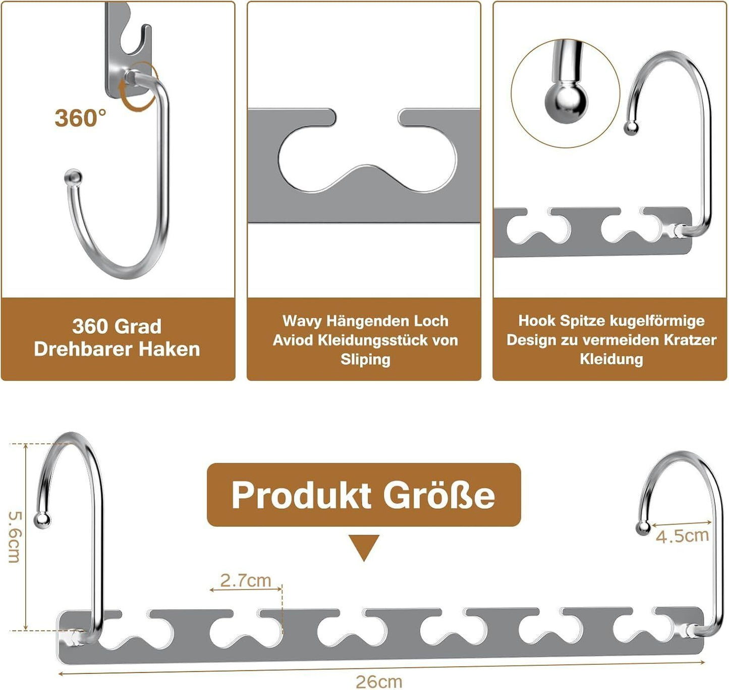 5X Space Saver Saving Wonder Magic Hanger Clothes Closet Organize Hook UK