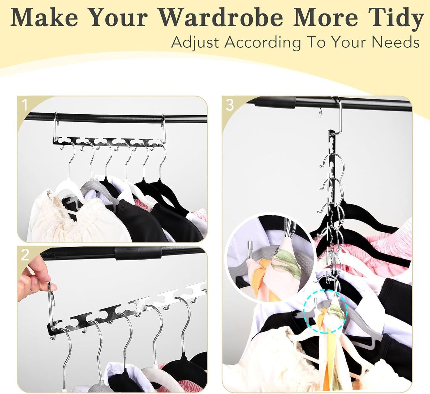 5X Space Saver Saving Wonder Magic Hanger Clothes Closet Organize Hook UK