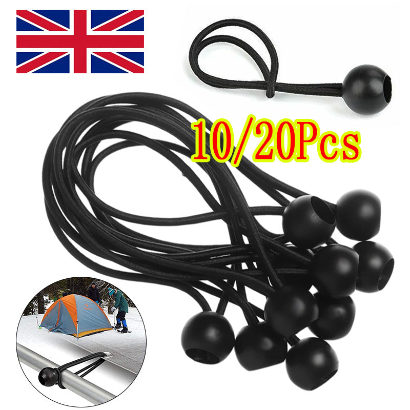 10  20  Bungee Ball Cords Heavy Duty Tarp Bungees Ties Elastic Tie Down Straps