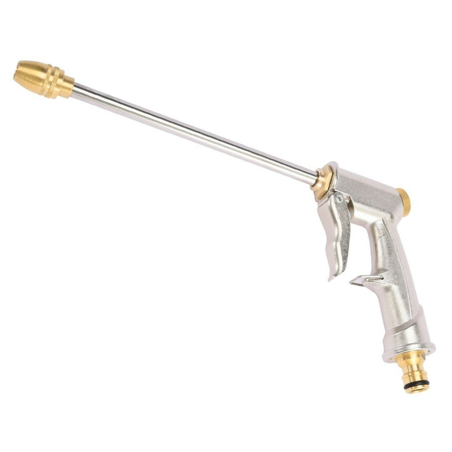 High Pressure Water Spray Gun Brass Nozzle Garden Hose Pipe For Lawn Car Wash N