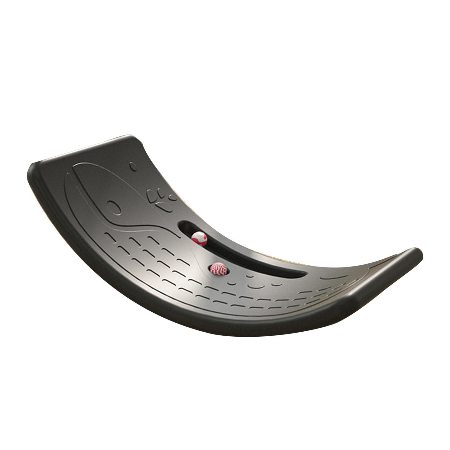 Kids Rocker Board Plastic Load Bearing 50kg 110.2lb Children's Wobble Board For Exercise Indoor Birthday Gift Black