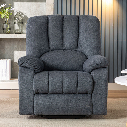 Electric Power Lift Recliner Chair Sofa With Massage And Heat For Elderly 2 Side Pockets USB Ports Single Recliner Chairs For Living Room Overstuffed Fabric Reclining
