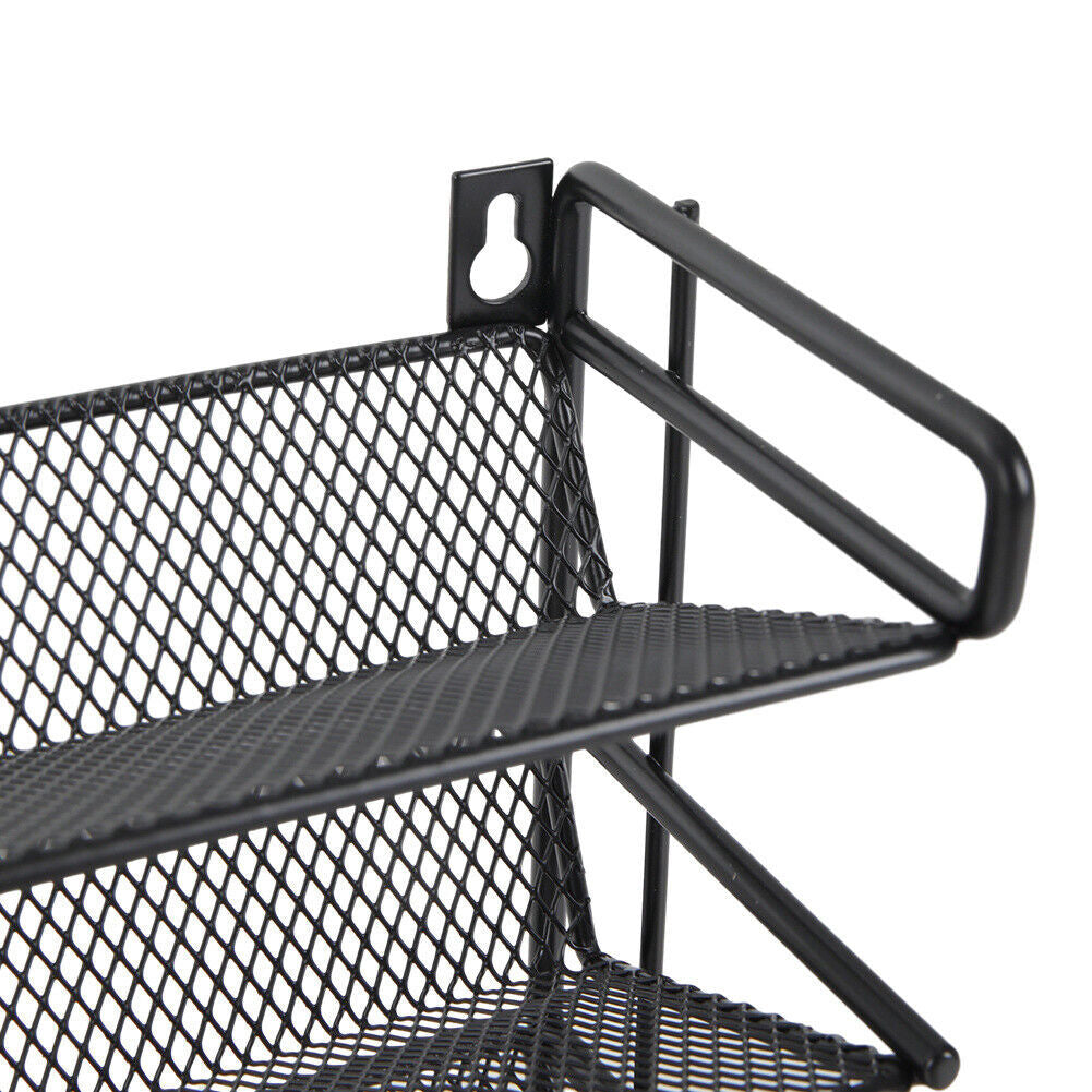 4 Tiers Metal Spice Rack Kitchen Countertop Cupboard Spice Herb Jar Storage Shelf