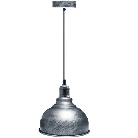 Brushed Silver Retro Pendant Shade Metal Style pendant light~1855-0