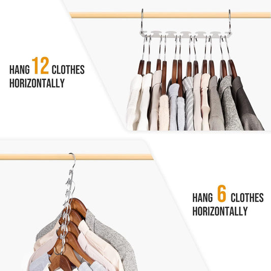 5X Space Saver Saving Wonder Magic Hanger Clothes Closet Organize Hook UK