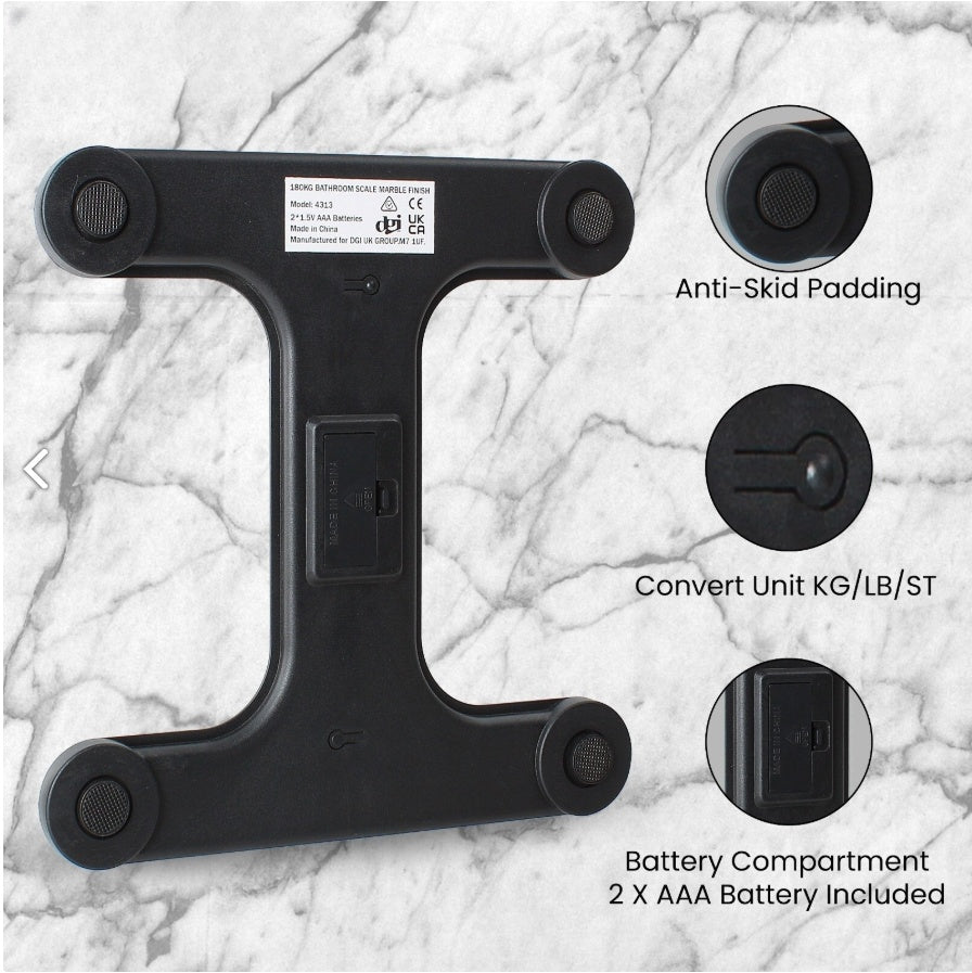 Digital Bathroom Scales 180KG Body Weight Weighing Scale Smart LED Electronic