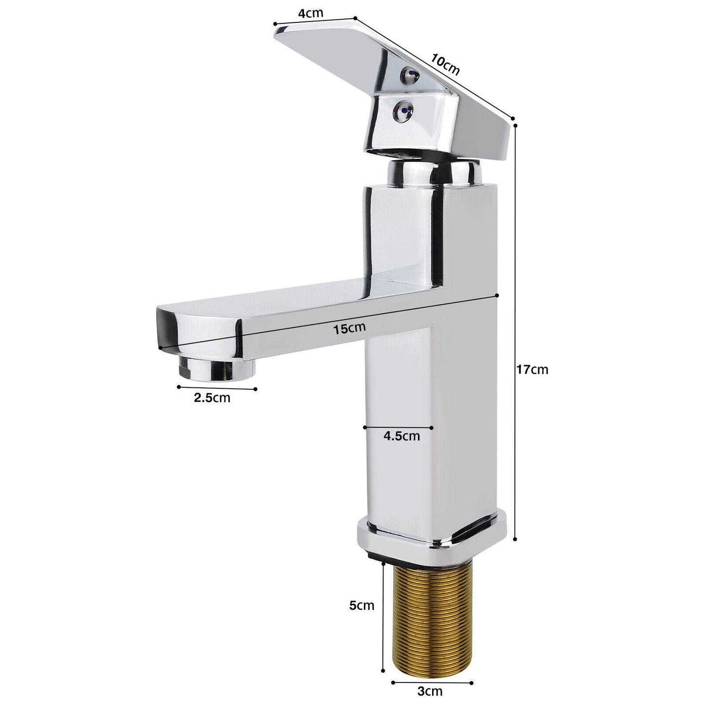 New Modern Waterfall Bathroom Tap Basin Sink Mono Mixer Chrome Cloakroom  Waste