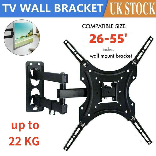 26-55  Full Motion TV Wall Mount Rotation 180 Swivel Bracket 26 32 40 42 50 55