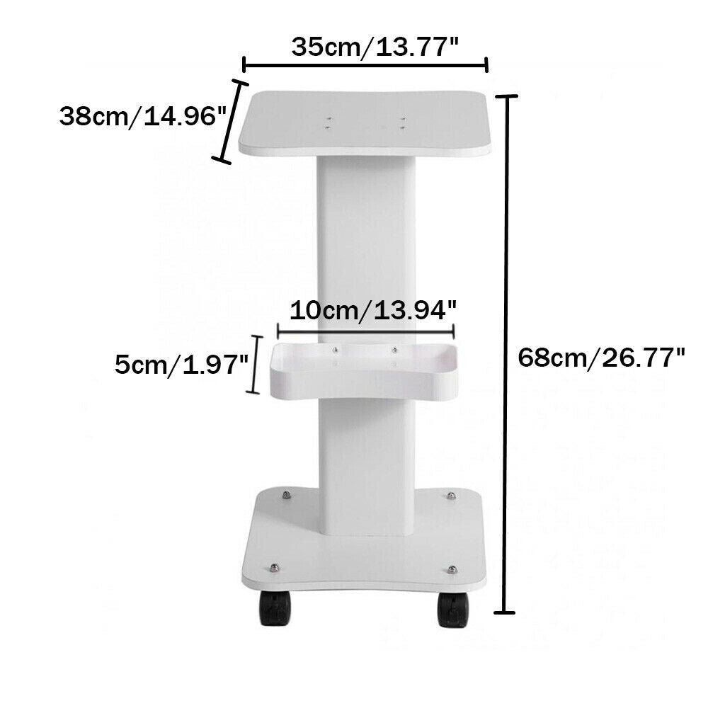 Heavy White Beauty Salon Trolley Stand SPA Salon Storage Cart Trolley UK