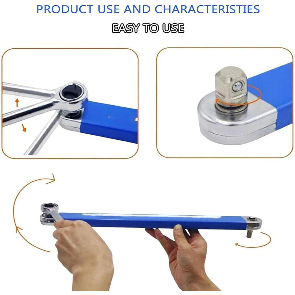 Offset Extension Wrench Ratchet Spanner Wrench Extender Adapters Multifunction