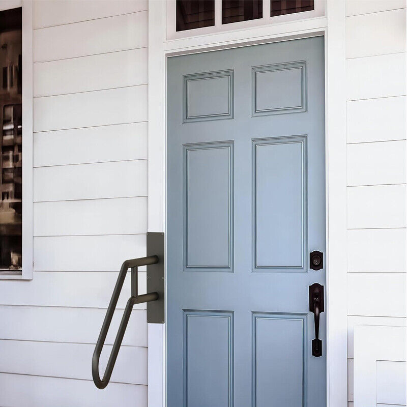 Heavy Duty Non-Slip Handrails For Outdoor 1-3 Step, Wall Mount Stair Hand Rails