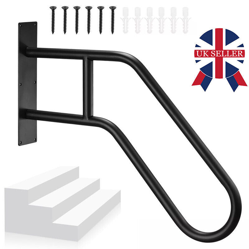 Heavy Duty Non-Slip Handrails For Outdoor 1-3 Step, Wall Mount Stair Hand Rails