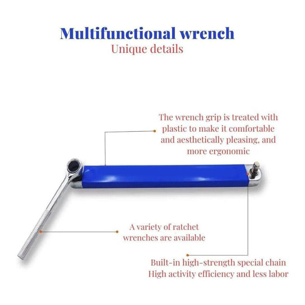 Offset Extension Wrench Ratchet Spanner Wrench Extender Adapters Multifunction