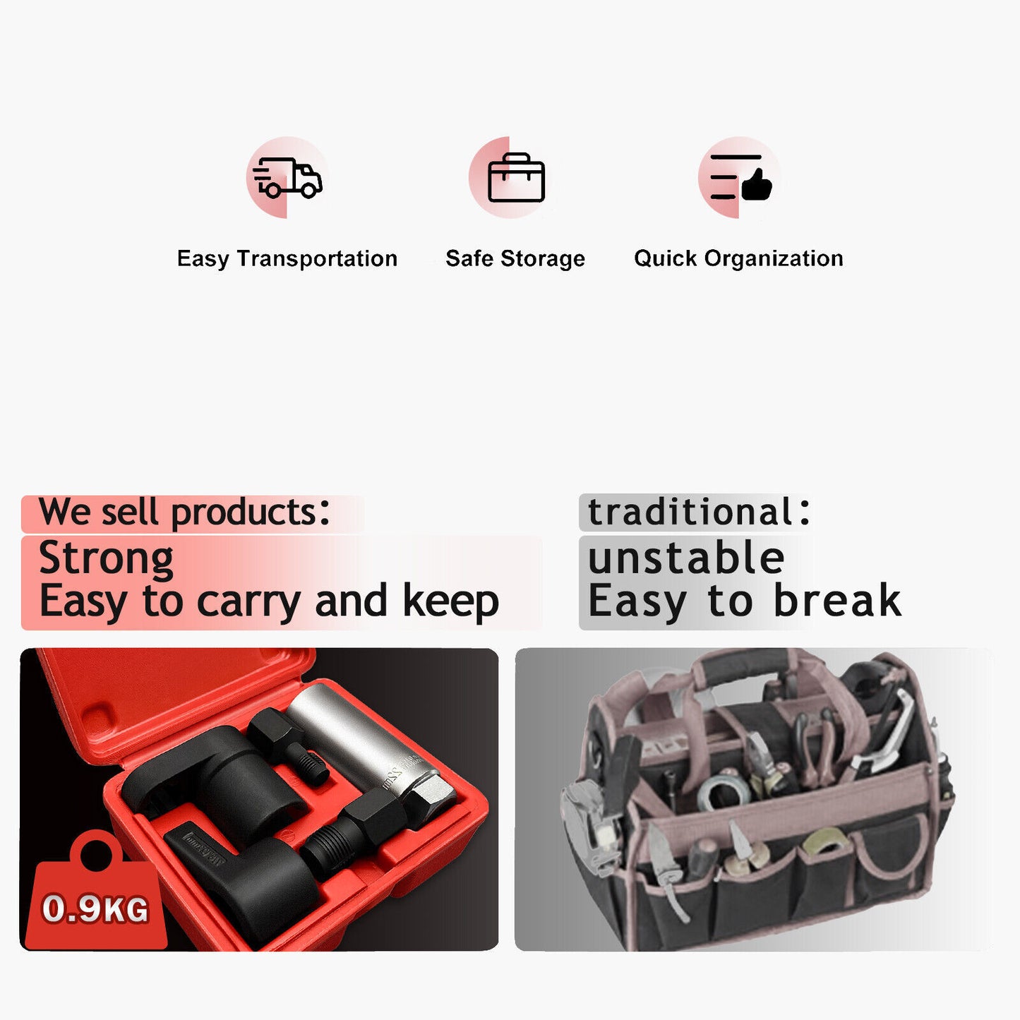 5Pcs 22mm Lambda Oxygen Sensor Socket Remove Set Kit Thread Chasers Tool W  Case