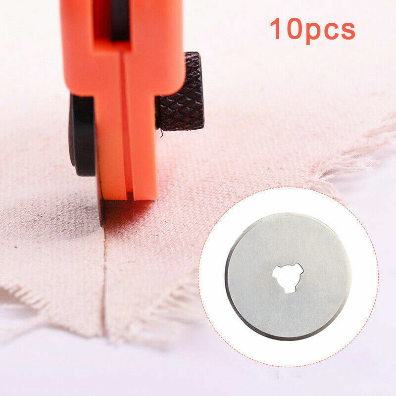 10PCS 45mm Rotary Cutter Replacement Blade Roller Cutter Blade Sewing Cutting A