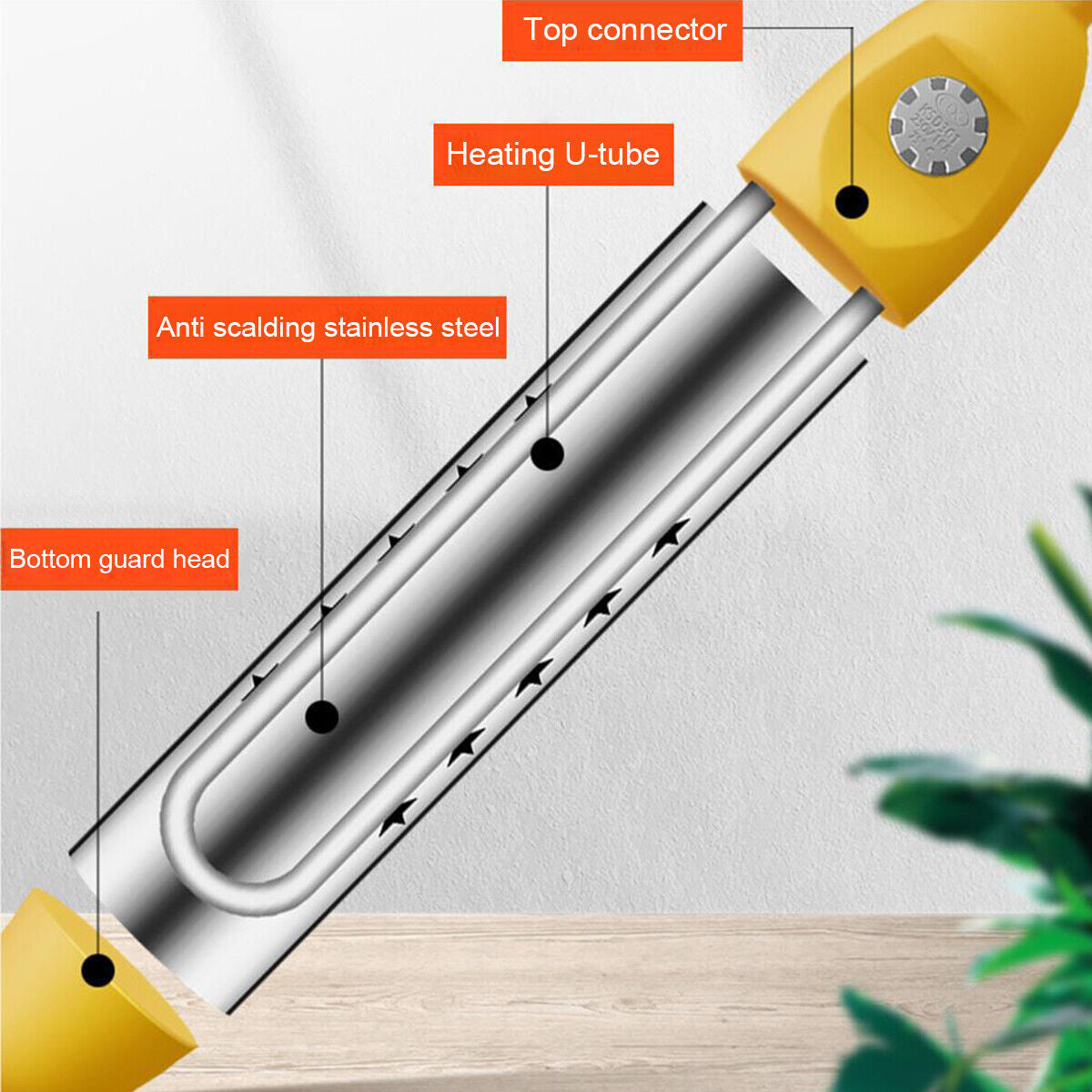 2500W Electric Immersion Water Heater Portable Suspension Hot Fast Boiler NEW