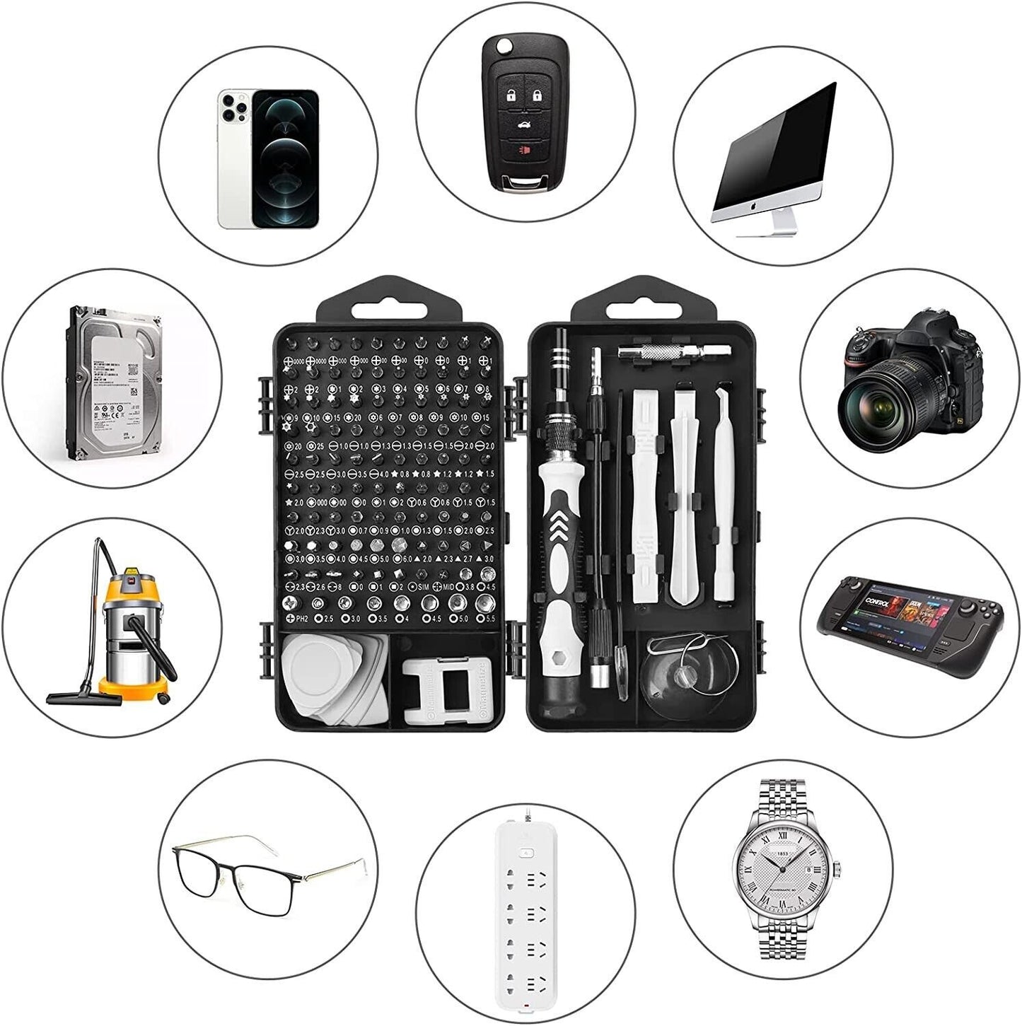 117 In 1 Magnetic Precision Screwdriver Set PC Phone Electronics Repair Tool Kit