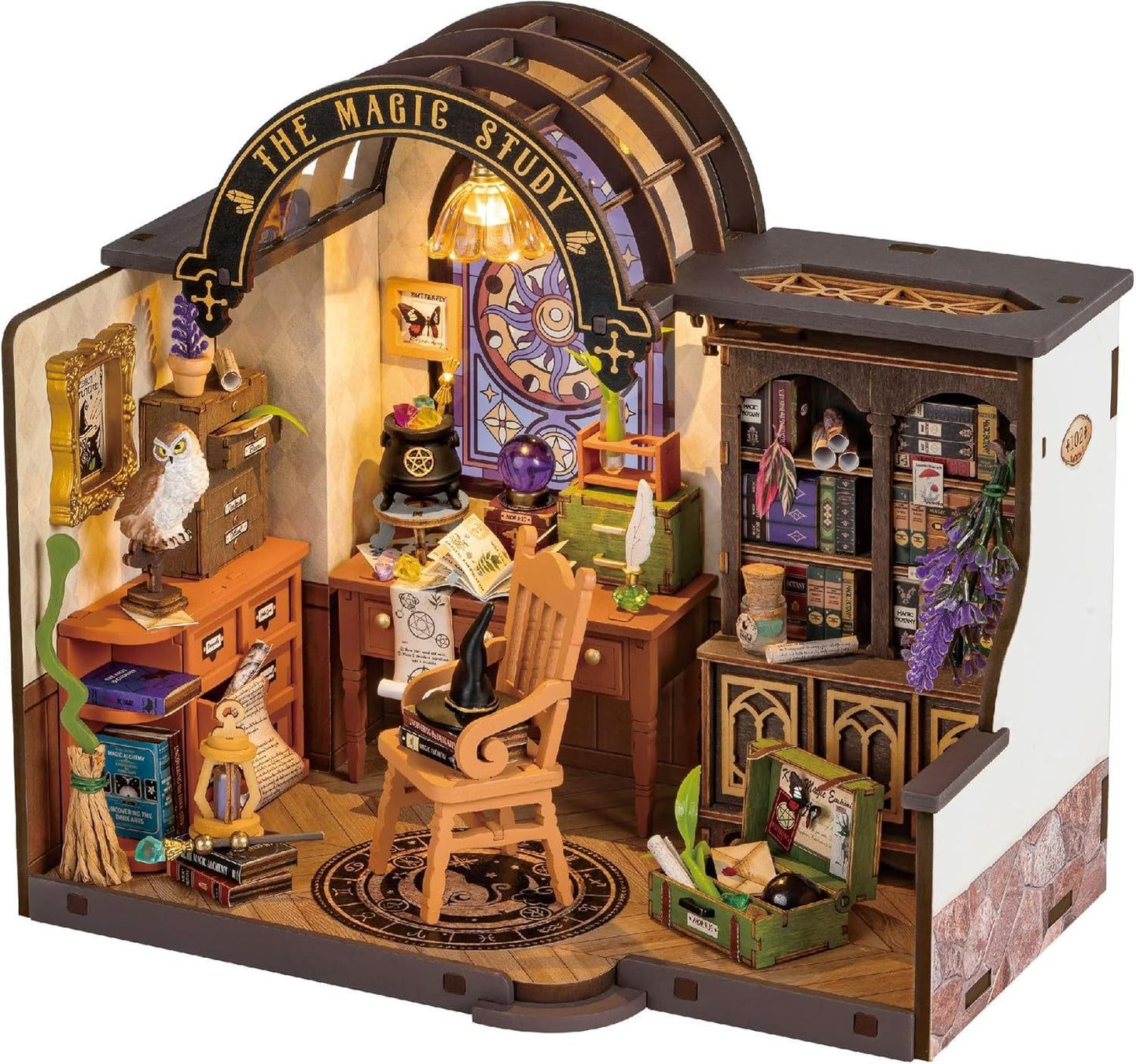 ROBOTIME DIY Miniature House Kit Magic Study Craft Model Kits