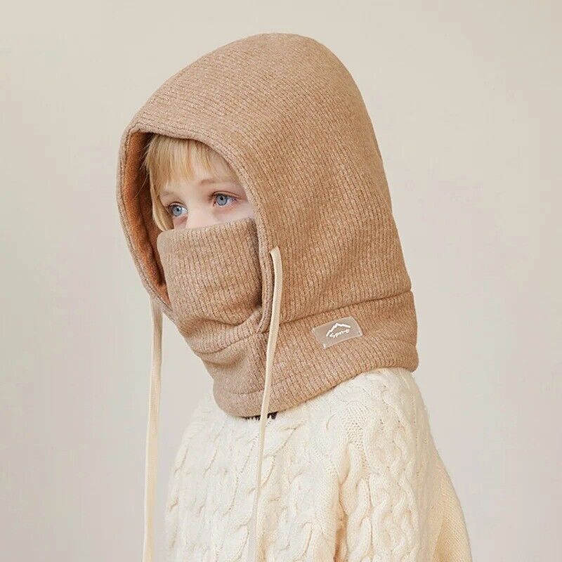 Kids Winter Balaclava Hat Fleece Ski Face Mask Snow Hood Neck Warmer Boys Girls