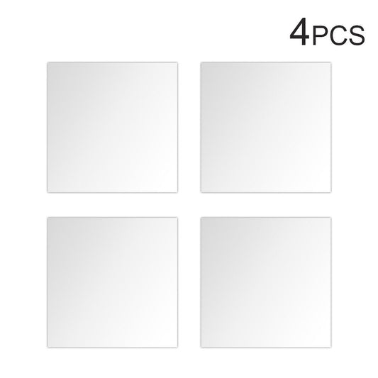4Pcs 30X30cm Mirror Tiles Wall Sticker Square Self Adhesive Stick On Home Decor