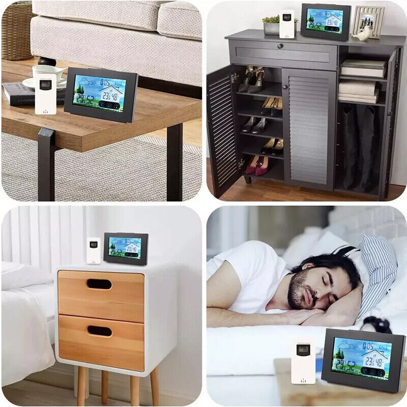 Wireless Weather Station Clock Digital Thermometer Temperature Indoor&Outdoor.