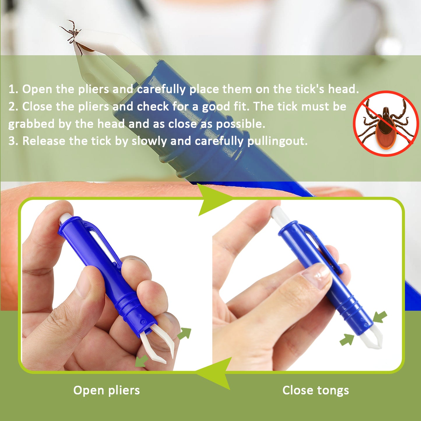 Tick Remover Tool For Dogs - Painlessly Tick Remover For Humans And Cats Pets, 3 Pcs