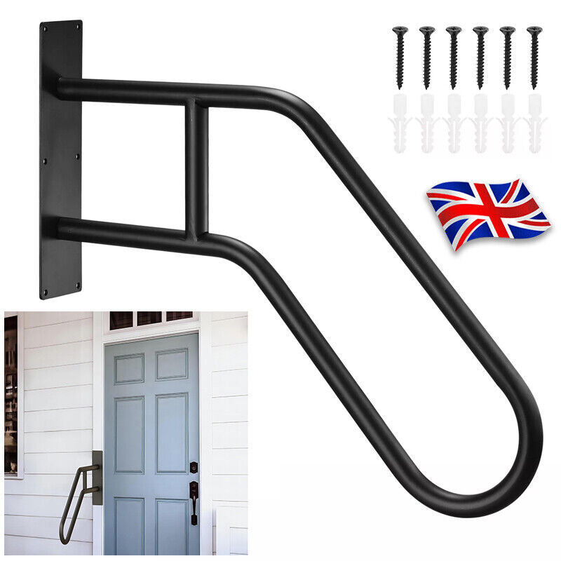Heavy Duty Non-Slip Handrails For Outdoor 1-3 Step, Wall Mount Stair Hand Rails