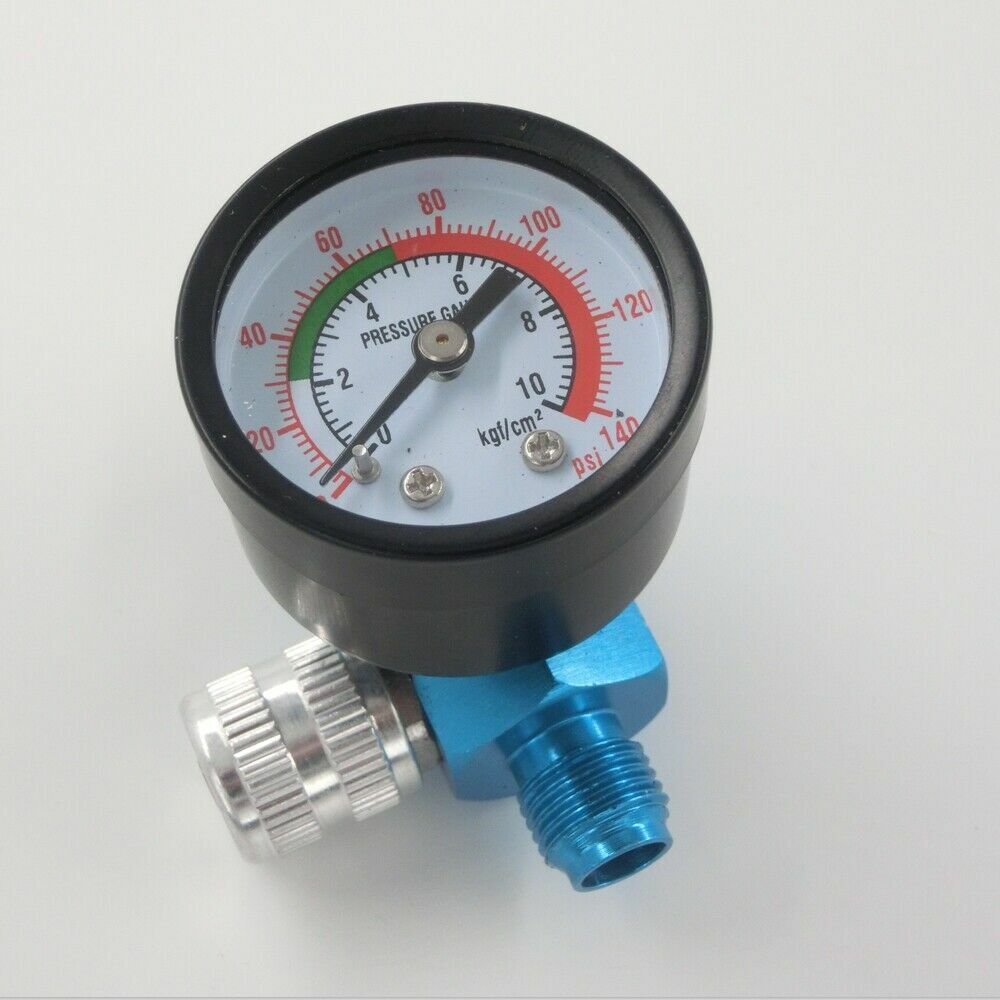 Mini Air Pressure Regulator Gauge Spray Gun & In-Line Water Trap Air Filter