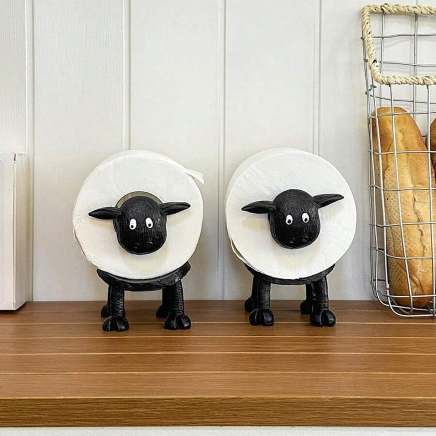 3Pcs FUNNY SHEEP TOILET PAPER HOLDER QUIRKY BATHROOM DECOR LOO ROLL STORAGE New